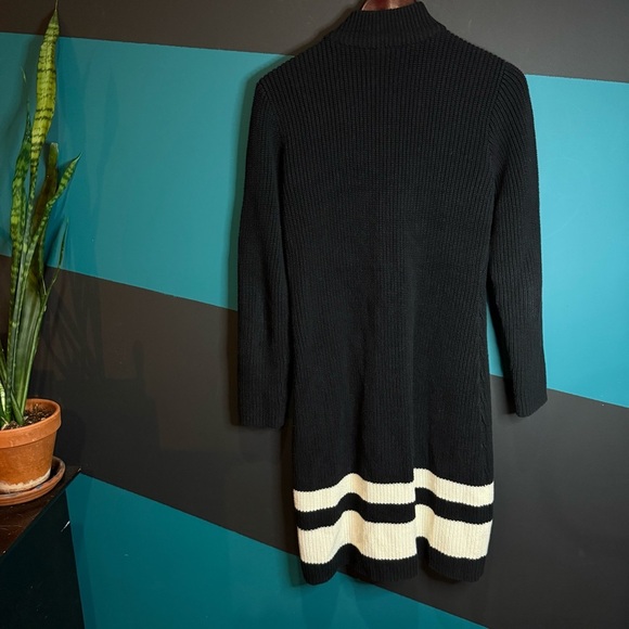 RALPH LAUREN CHUNKY STRIPED SWEATER CARDIGAN DUSTER COAT MEDIUM - Picture 5 of 8